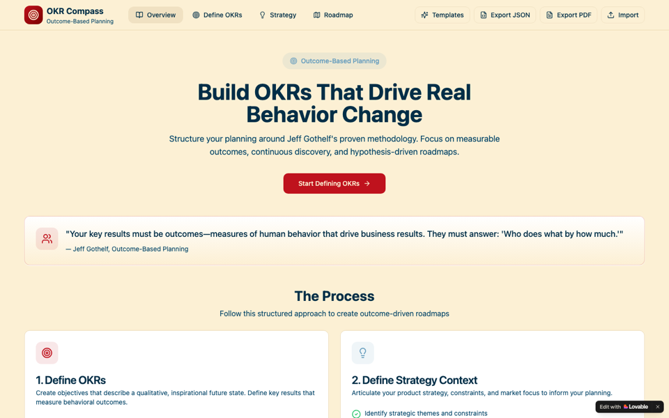 OKR Compass app