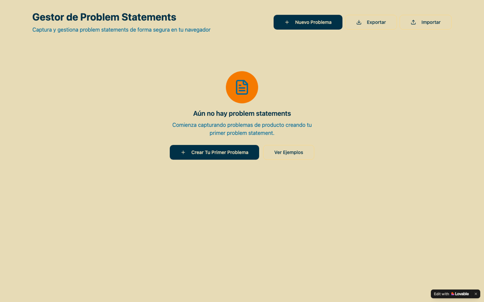 Problem Statements Manager app